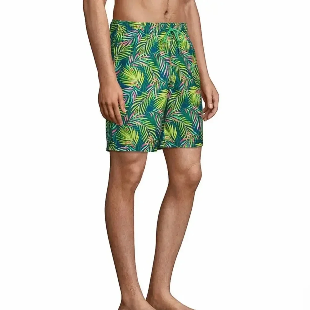 Lands' End NWT Tropical Volley Swim Trunk Men Various